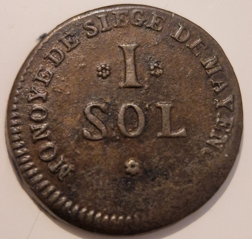 1 sol siège de Mayence 1793 monnaies 1 sol siege de mayence 1793