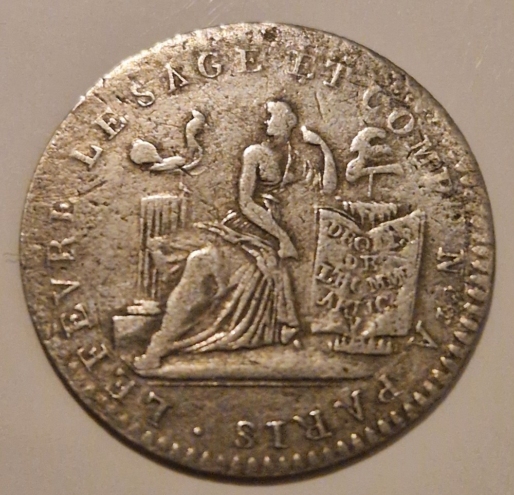 Monnaie de confiance de 10 sols - Lefèvre Lesage et Cie 1792 monnaies monnaie de confiance de 10 sols lefevre lesage et cie 1792