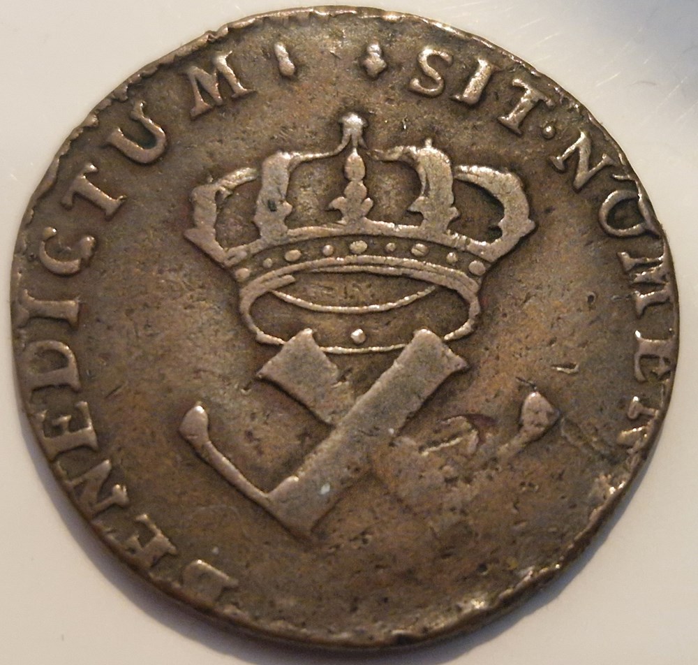 Louis XV- 9 deniers 1722/1 colonies américaines- atelier la Rochelle monnaies louis xv 9 deniers 1722 1 colonies americaines atelier la rochelle