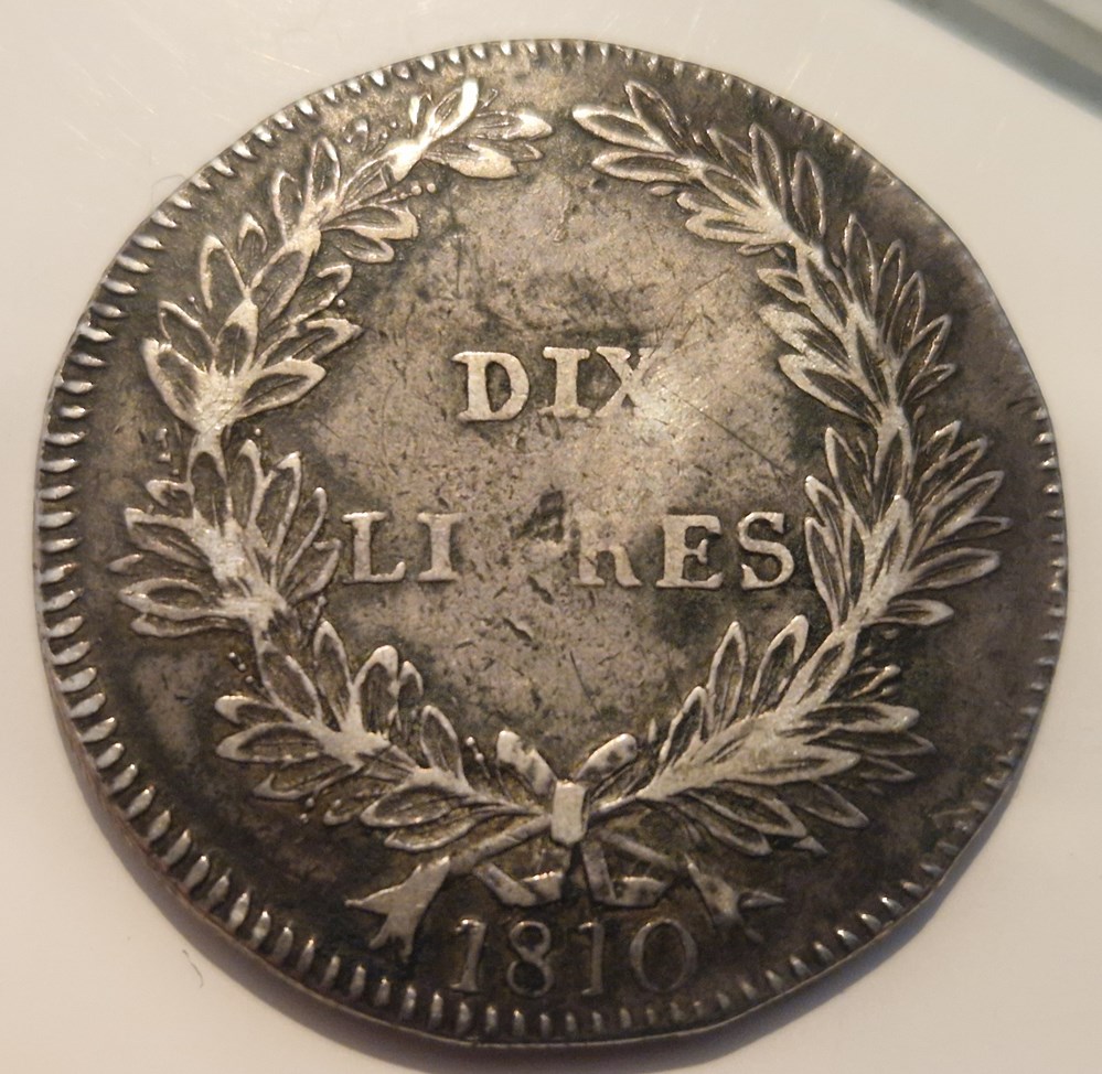 10 livres ou piastre "Decaen" 1810 Isles de France et de Bonaparte monnaies 10 livres ou piastre decaen 1810 isles de france et de bonaparte