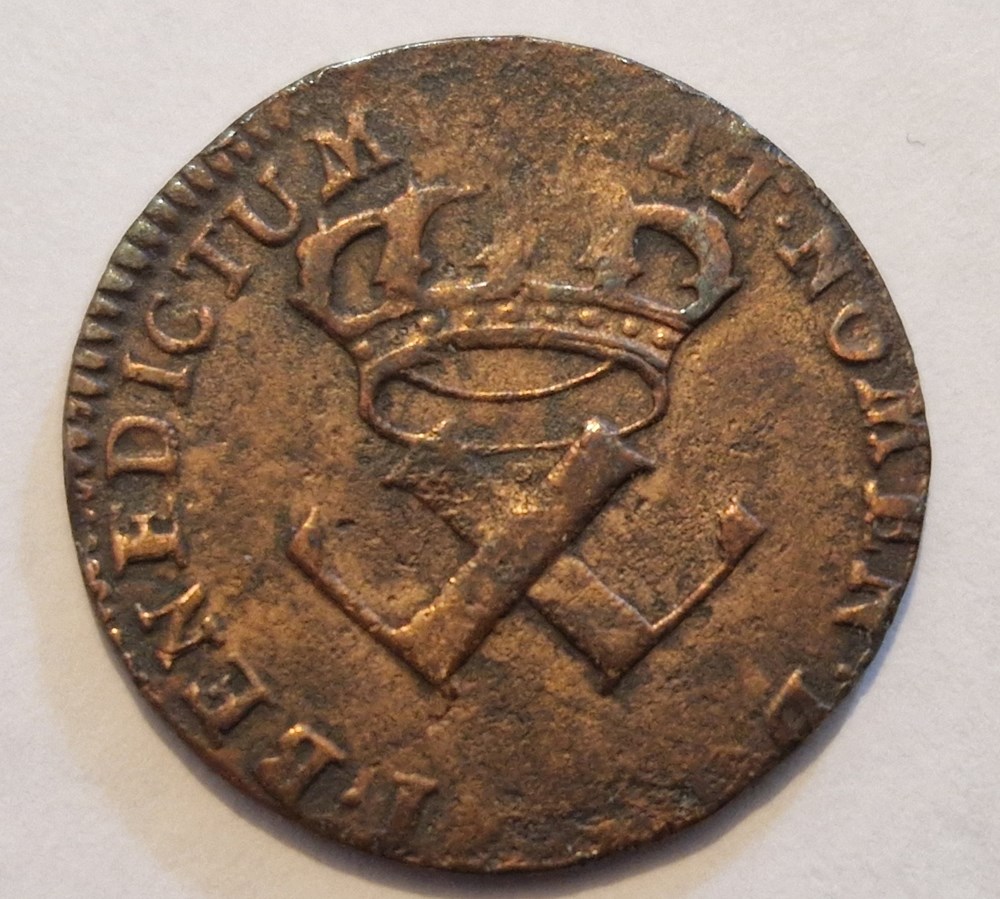 Louis XV : 9 deniers colonies américaines 1721 la Rochelle monnaies louis xv 9 deniers colonies americaines 1721 la rochelle