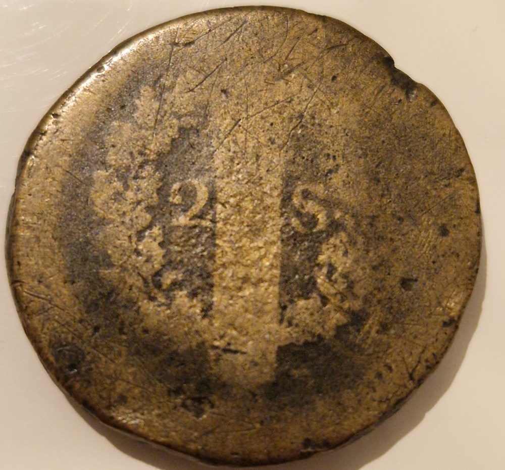 2 sous marqués de la Guadeloupe (1803) monnaies 2 sous marques de la guadeloupe 1803