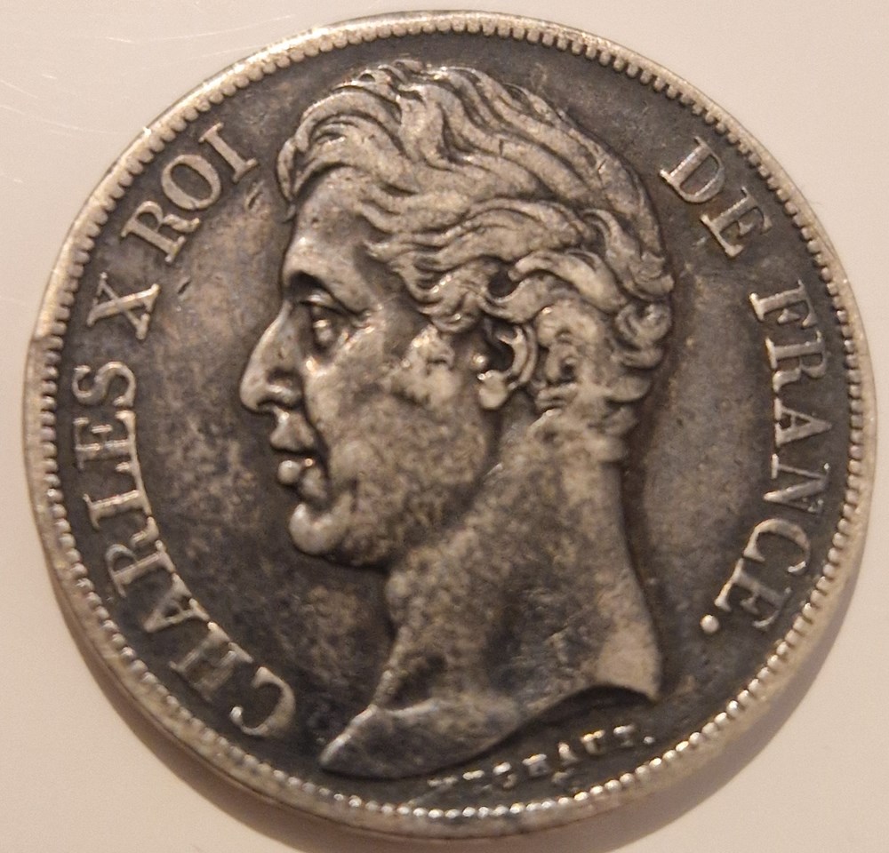 2 francs Charles X 1825 Paris monnaies 2 francs charles x 1825 paris