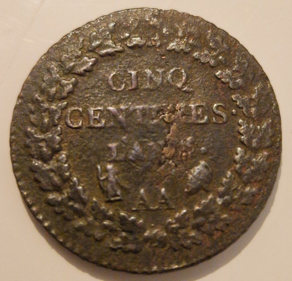 5 centimes Dupré Grand module an 5 Metz monnaies 5 centimes dupre grand module an 5 metz