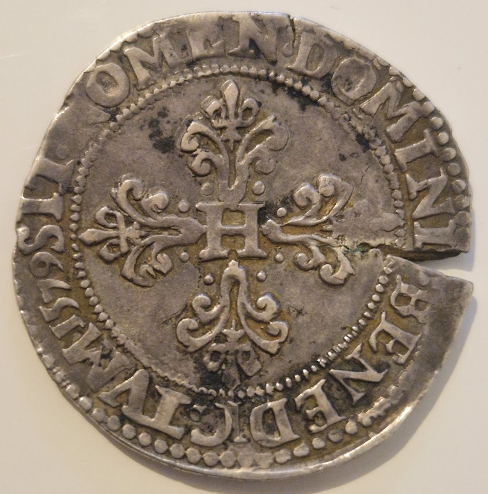 Franc "au col plat" - Henri III 1579 Amiens monnaies franc au col plat henri iii 1579 amiens