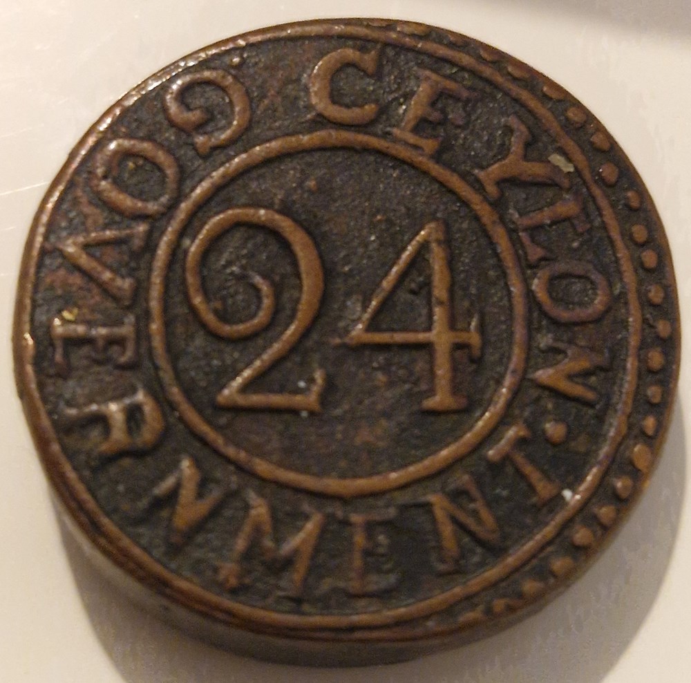 monnaies colonies anglaises sri lanka ceylan 1 24 rixdollar 1803