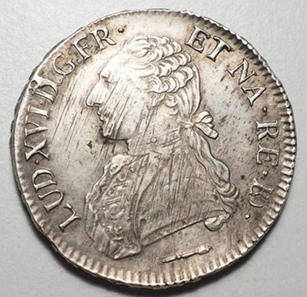 Écu de Béarn aux rameaux d'olivier 1786 - Louis XVI monnaies ecu de bearn aux rameaux olivier 1786 louis xvi