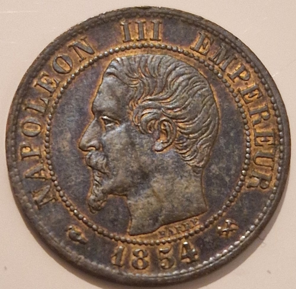 1 centime Napoléon III Tête nue 1854 Rouen monnaies 1 centime napoleon iii tete nue 1854 rouen