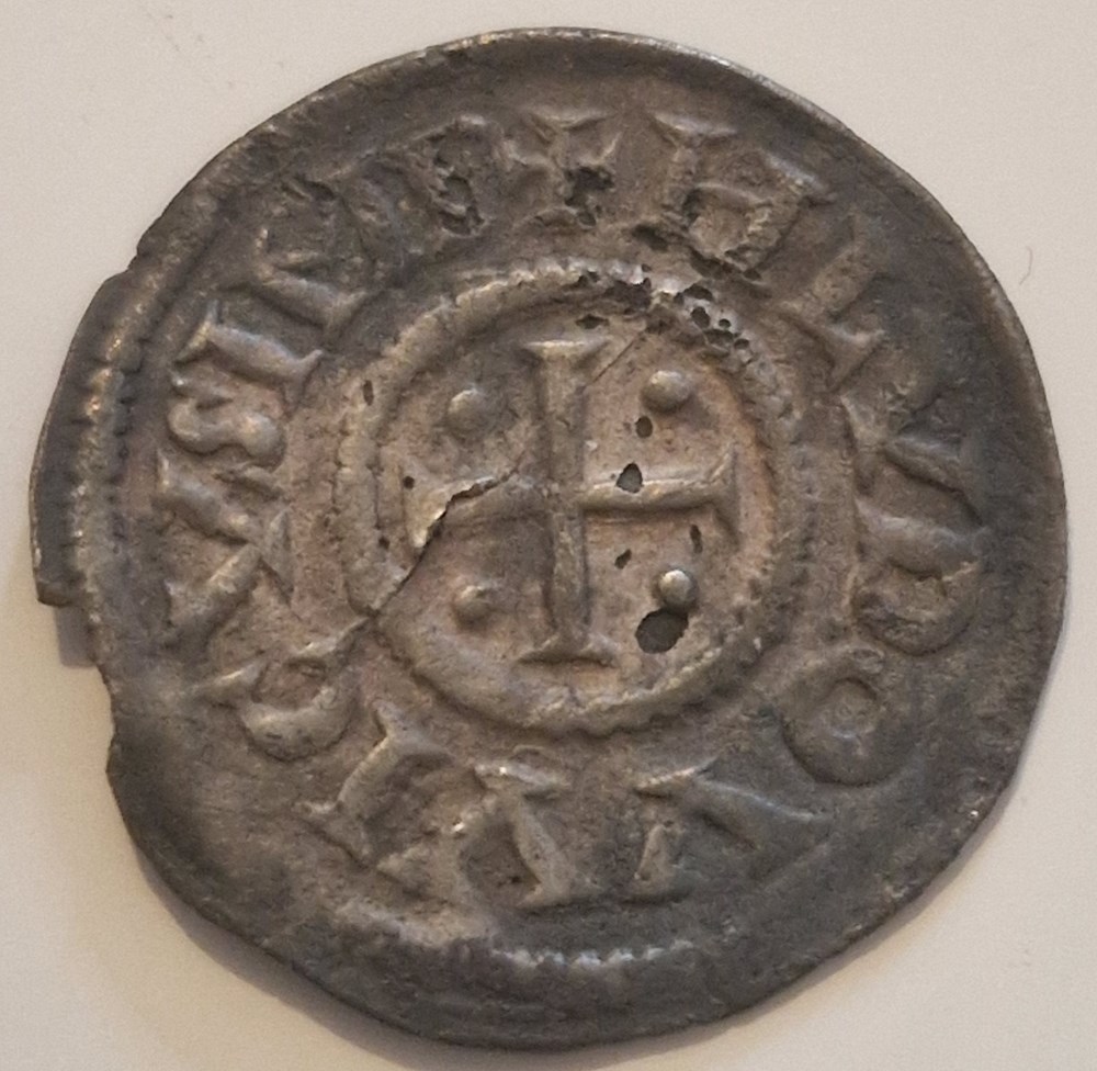 monnaies denier louis ier legende chretienne temple dorestadt