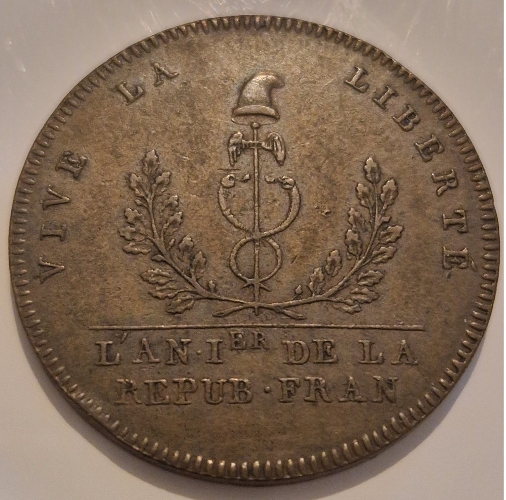 Essai de 2 sols de Brézin 1792 monnaies essai de 2 sols de brezin 1792