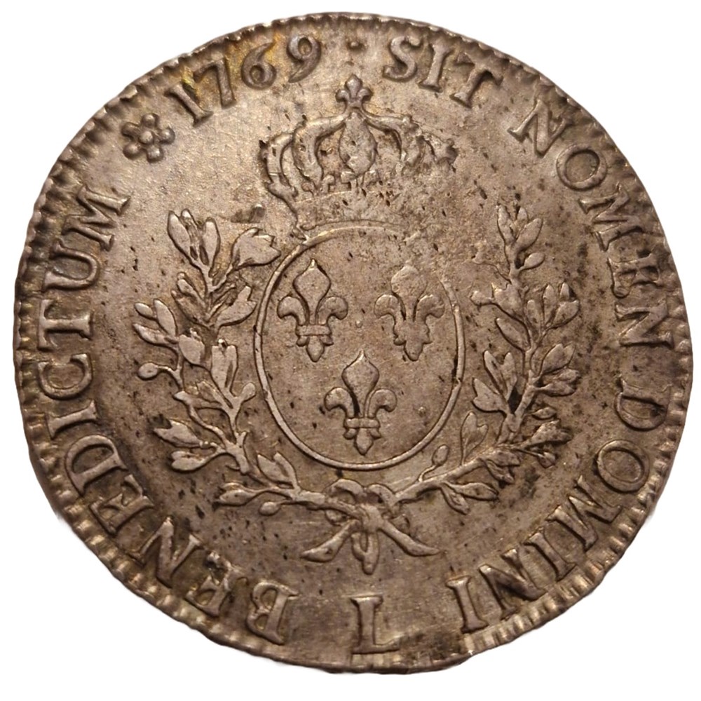 Écu d'argent au bandeau 1769 Bayonne - Louis XV monnaies ecu argent au bandeau 1769 bayonne louis xv