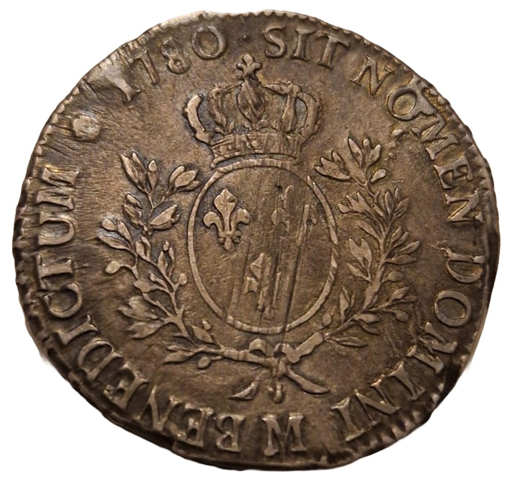 Écu aux rameaux d'olivier 1780 Toulouse- Louis XVI monnaies ecu aux rameaux olivier 1780 toulouse louis xvi