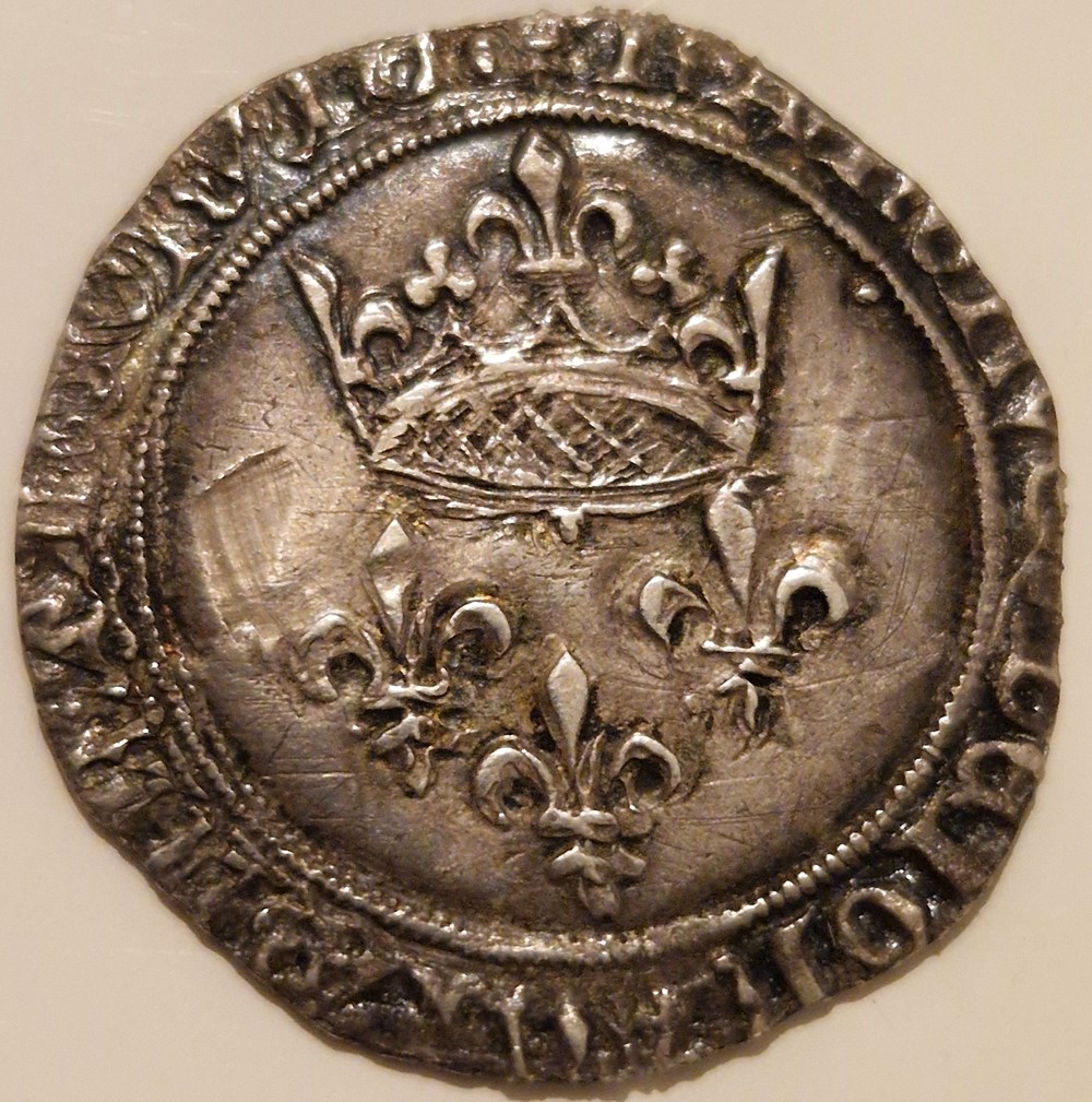Gros de roi dit "de Jacques Cœur" - Charles VII 1447 1re émission Montpellier monnaies gros de roi dit de jacques c ur charles vii 1447 1re emission montpellier