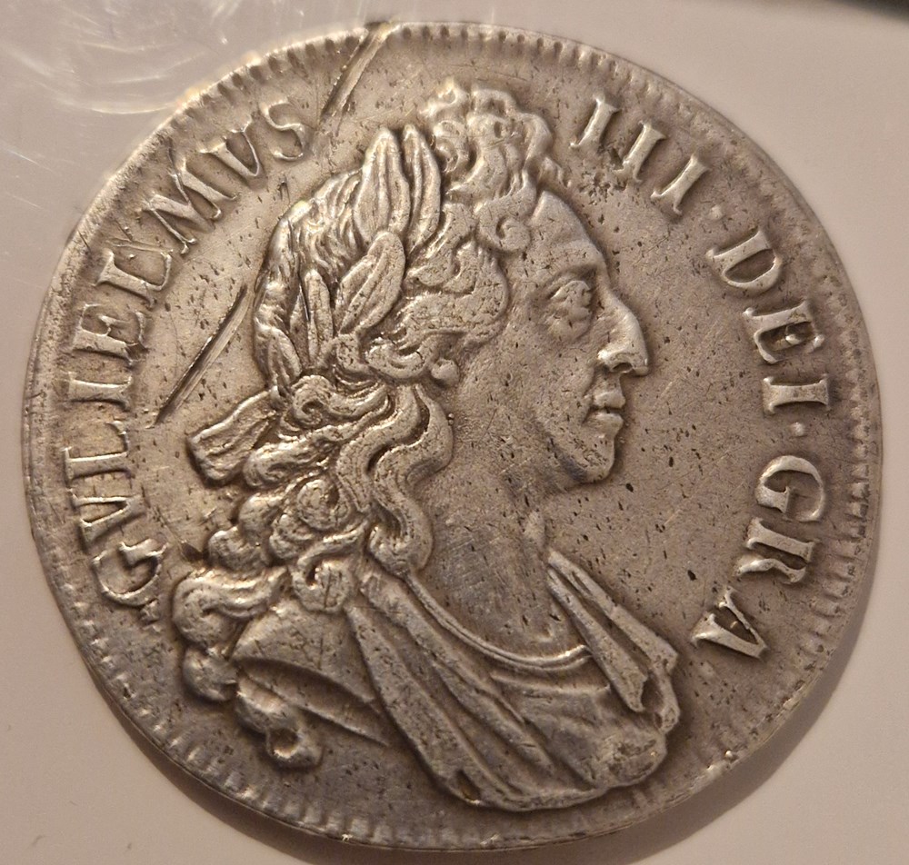 Angleterre : 1 couronne Guillaume III 1er buste 1696 monnaies angleterre 1 couronne guillaume iii 1er buste 1696