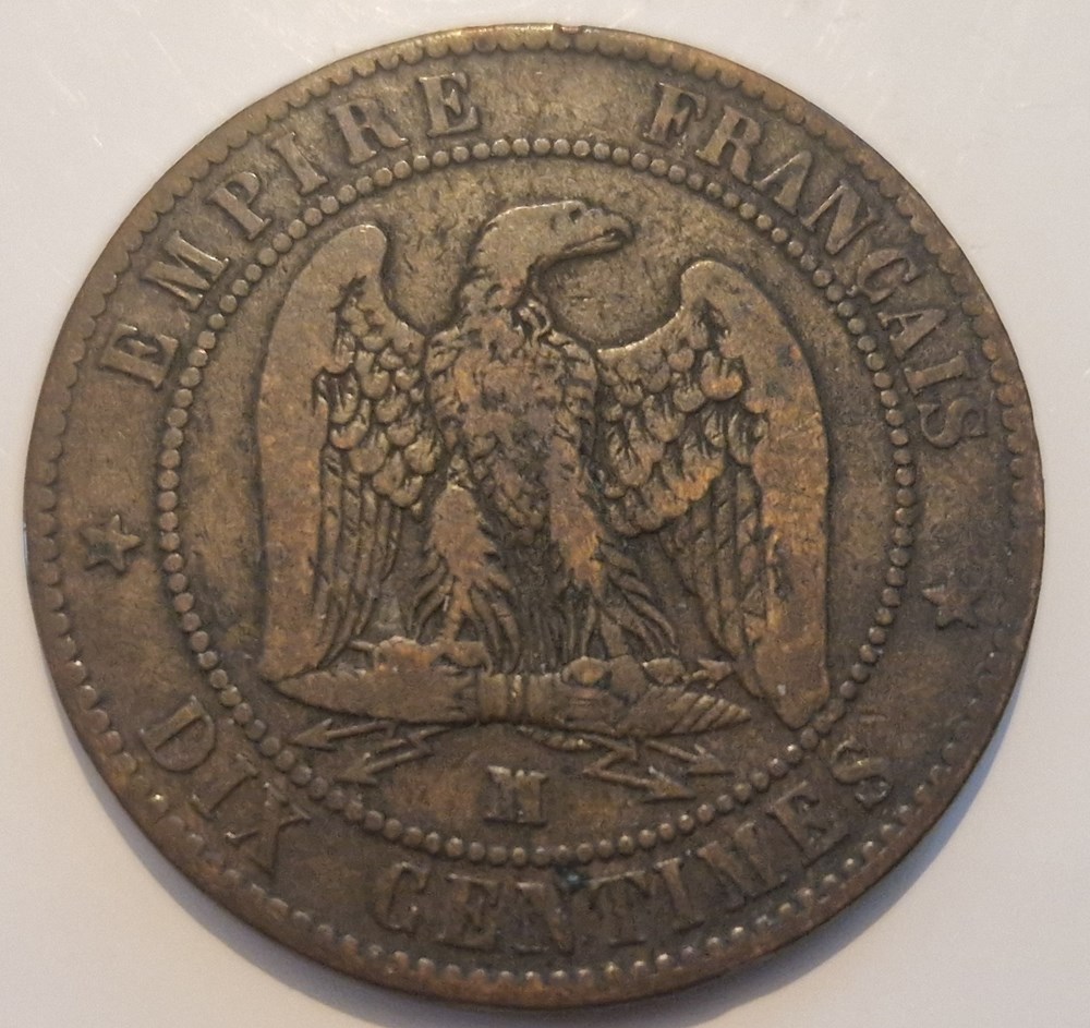 Napoléon III- 10 centimes Tête nue 1856 Marseille satirique générale Boulanger monnaies napoleon iii 10 centimes tete nue 1856 marseille satirique generale boulanger