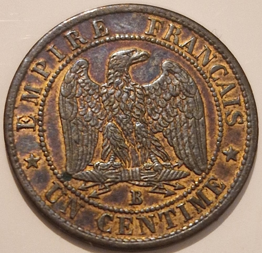1 centime Napoléon III Tête nue 1854 Rouen monnaies 1 centime napoleon iii tete nue 1854 rouen