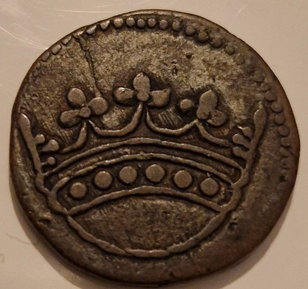 Louis XV ½ Fanon ou 1 sol 1723 Isles de France et de Bourbon- atelier Pondichery monnaies louis xv fanon ou 1 sol 1723 isles de france et de bourbon atelier pondichery