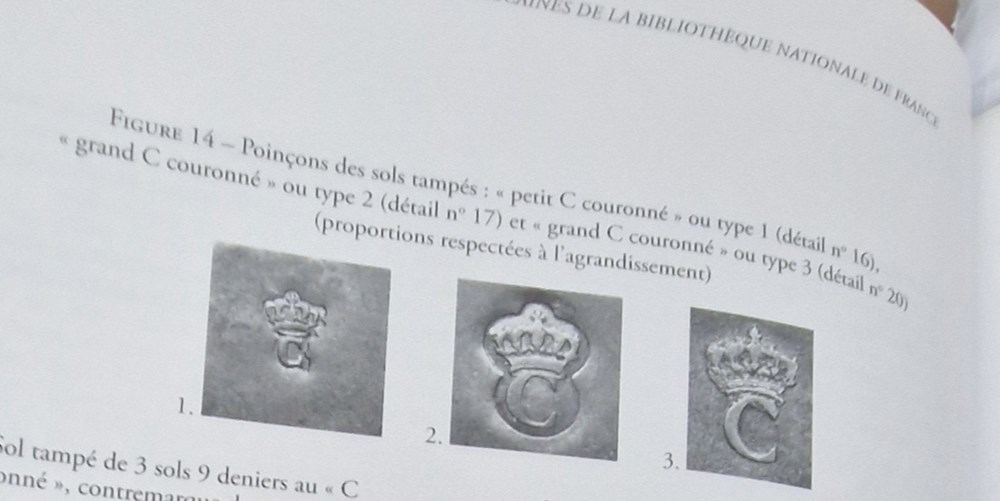 Louis XV pour les antilles- Sol tampé refrappe 2 sols variété forme en creux 4 monnaies louis xv pour les antilles sol tampe refrappe 2 sols variete forme en creux