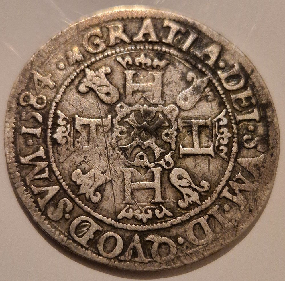 Franc aux quatre H Henri II seigneurie de Béarn 1584 monnaies franc aux quatre h henri ii seigneurie de bearn 1584