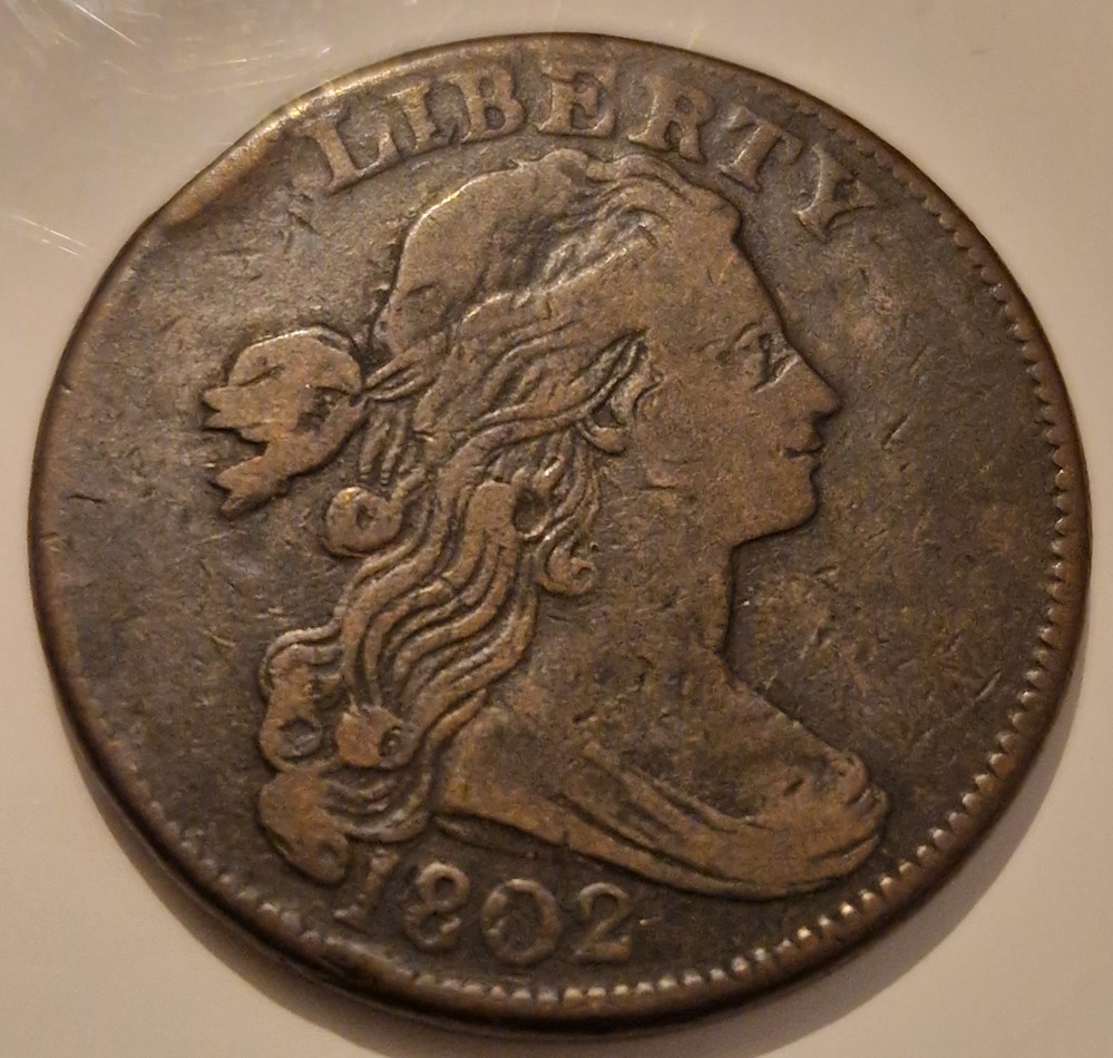 Etats-Unis : 1 cent "Draped Bust" 1802 monnaies etats unis 1 cent draped bust 1802