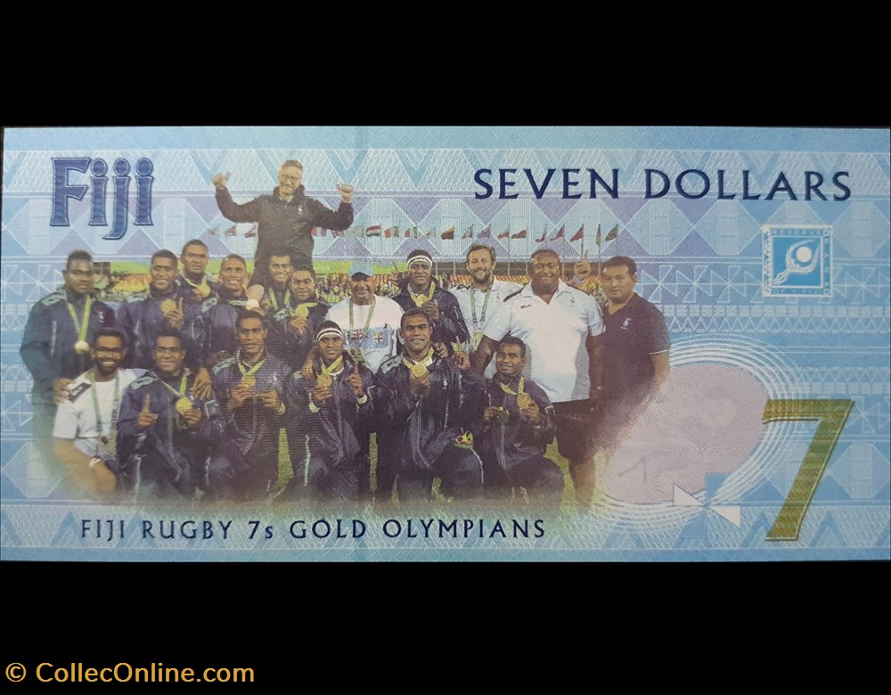 banknote oceanium fiji p 120 a 7dollars 2017