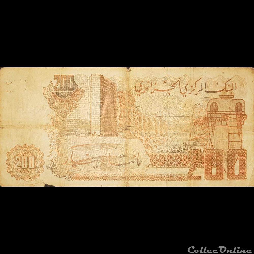banknote africa algerium algeria p 135 a 200 dinars 1983