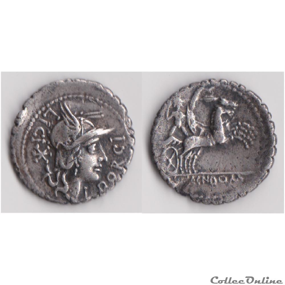 Denier serratus (118 avant J.-C.) Lucius Porcius Licinius 3 monnaie antique romaine denier serratus 118 avant j c lucius porcius licinius