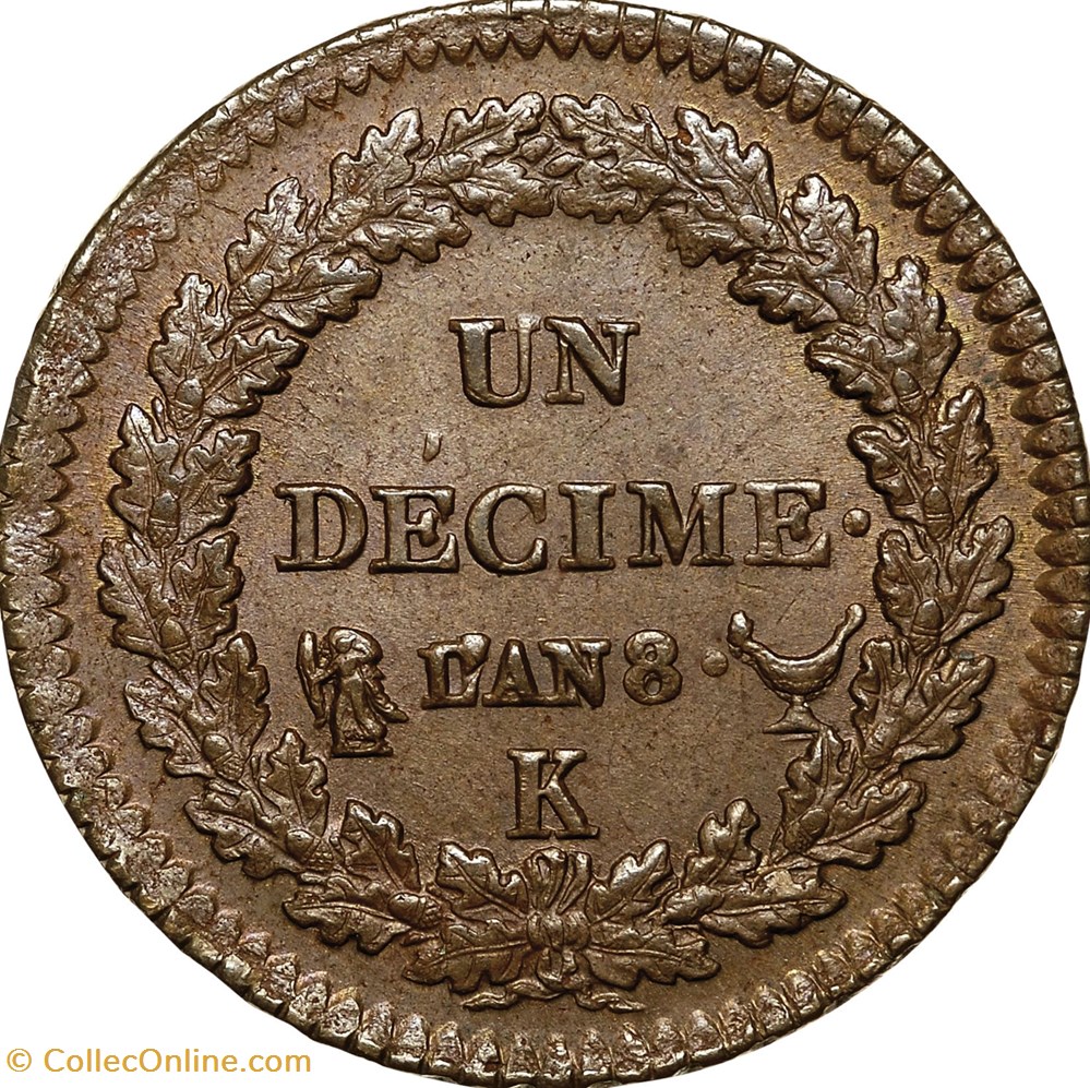 1 décime Dupré monnaie france a moderne 1 decime dupre