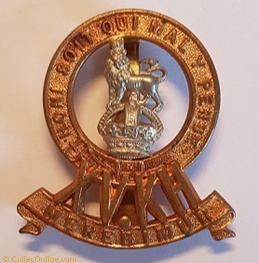 15e régiment "The King's Hussars" - WW1 militarium medaille insigne 15e regiment the kins hussars ww1