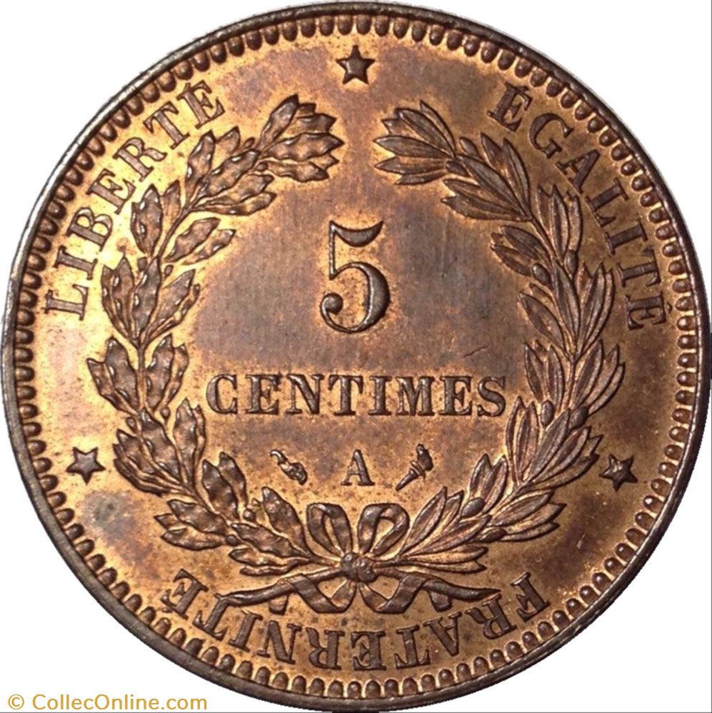 5 centimes Cérès monnaie france a moderne 5 centimes ceres
