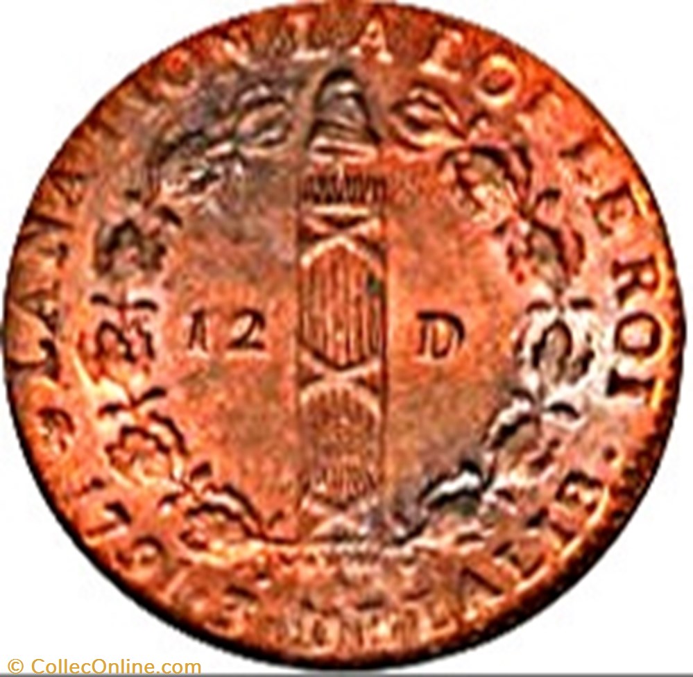 Louis XVI - 12 deniers au bandeau monnaie france royale louis xvi 12 deniers au bandeau