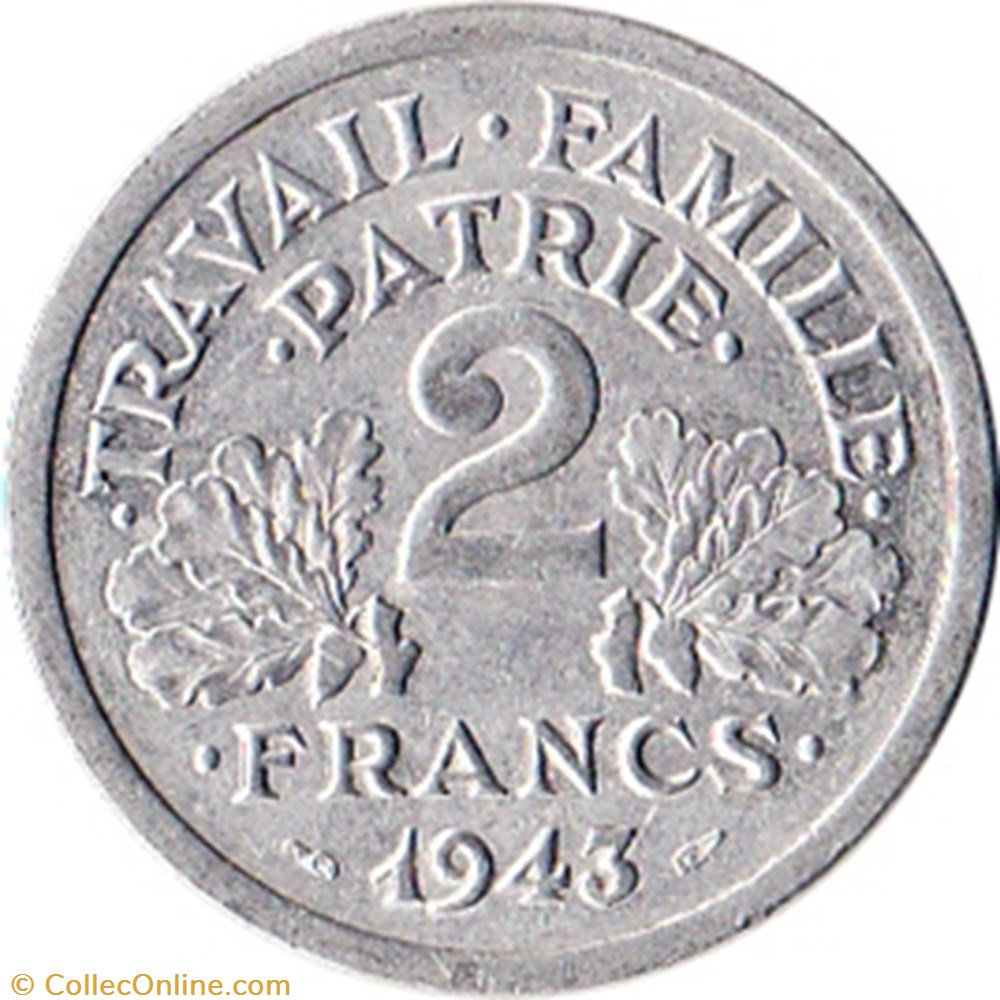2 francs Francisque monnaie france moderne 2 francs francisque
