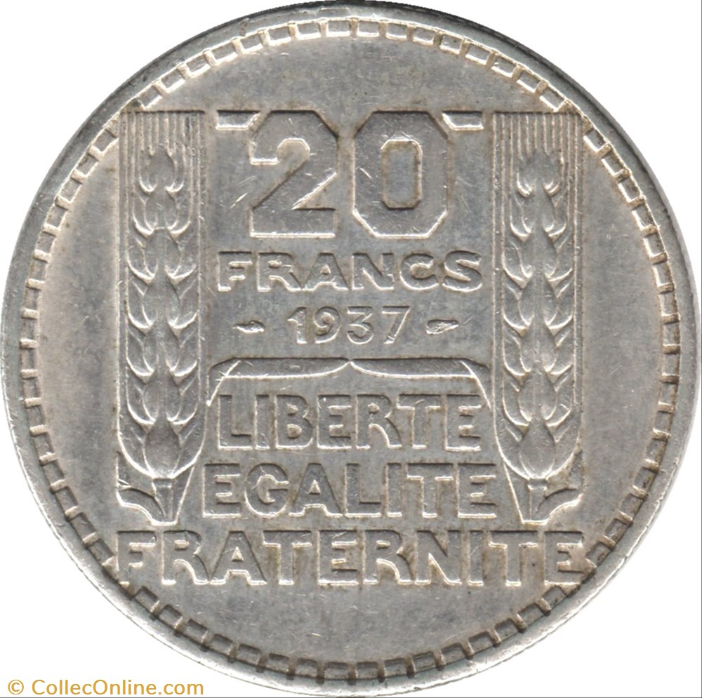 20 francs Turin monnaie france moderne 20 francs turin