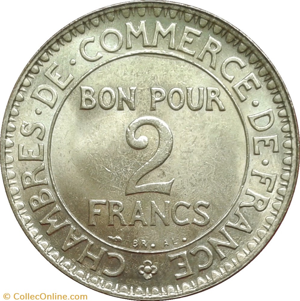 2 francs Chambre de commerce monnaie france moderne 2 francs chambre de commerce