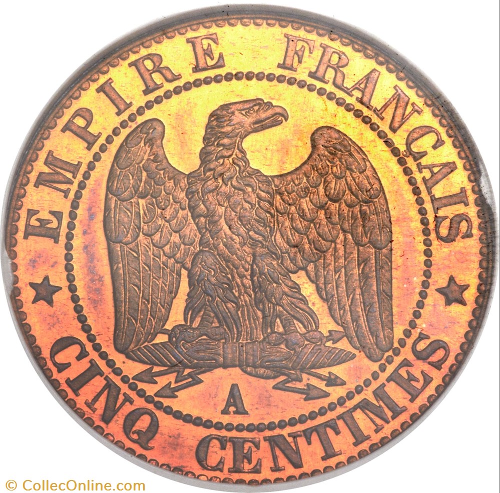 Napoléon III - 5 centimes monnaie france moderne napoleon iii 5 centimes