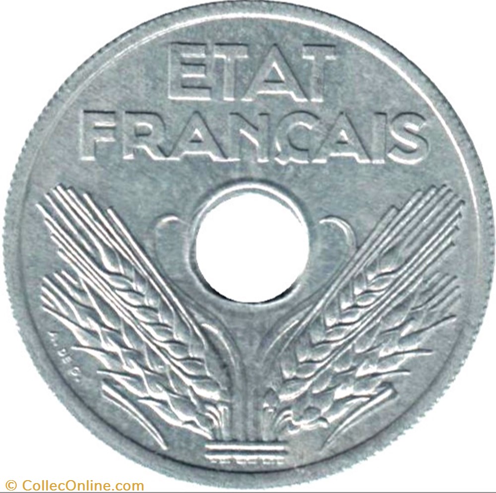 20 centimes Etat Francais, type vingt monnaie france moderne 20 centimes etat francais type vingt