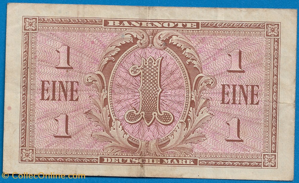 Alemanha 1 Deutsche Mark 1948 notas europa alemanha 1 deutsche mark 1948