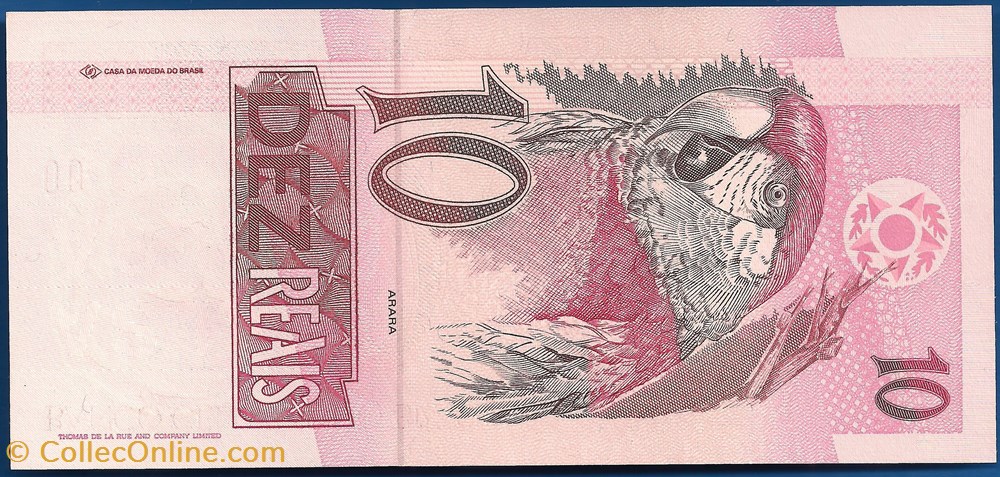notas america do sul brasil 10 reais 1994