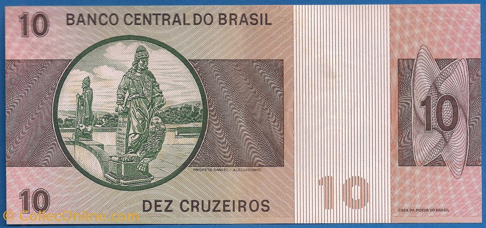 10 Cruzeiros 1970 notas america do sul brasil 10 cruzeiros 1970