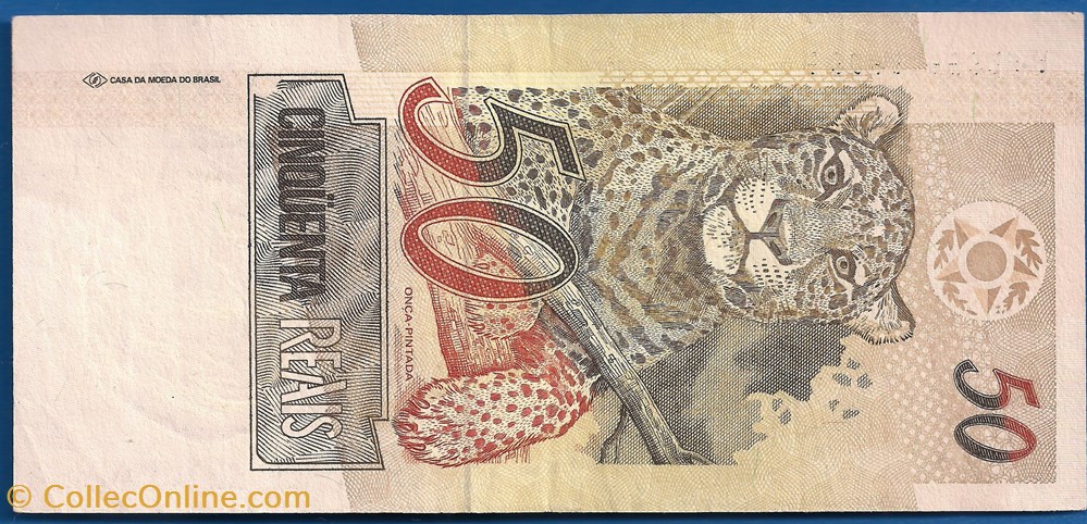 notas america do sul brasil 50 reais 1994