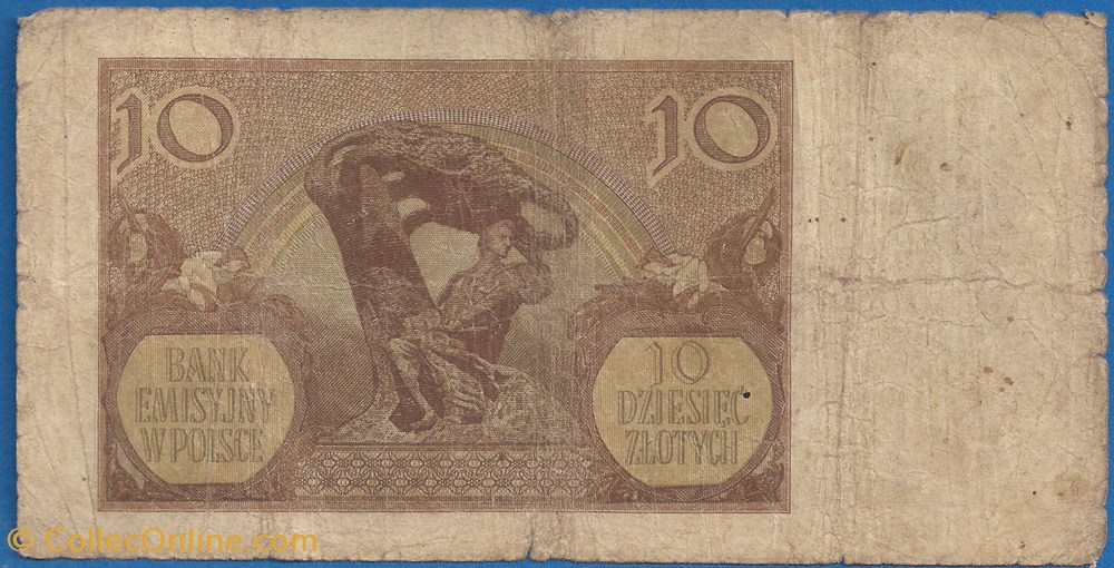 notas europa polonia 10 z otych 1940