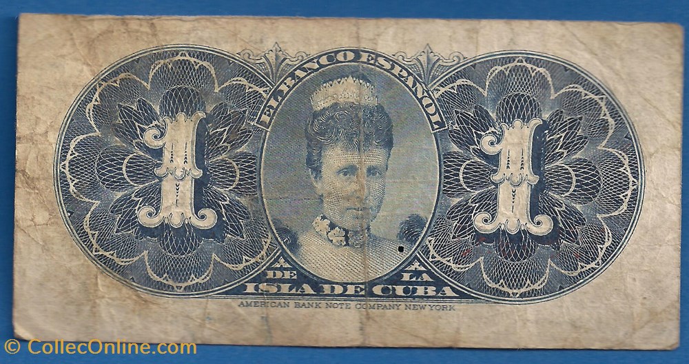 notas america central caraibas cuba 1 peso 1896