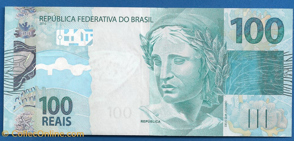notas america do sul brasil 100 reais 2010