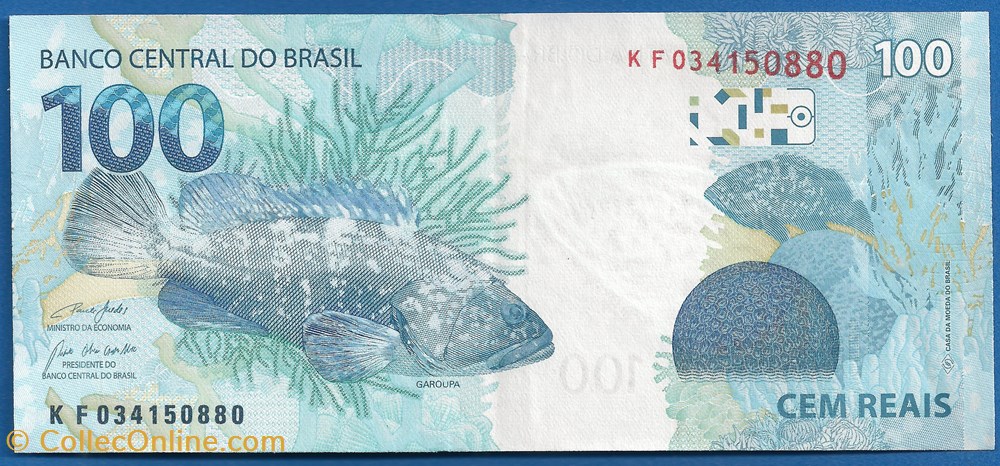 notas america do sul brasil 100 reais 2010