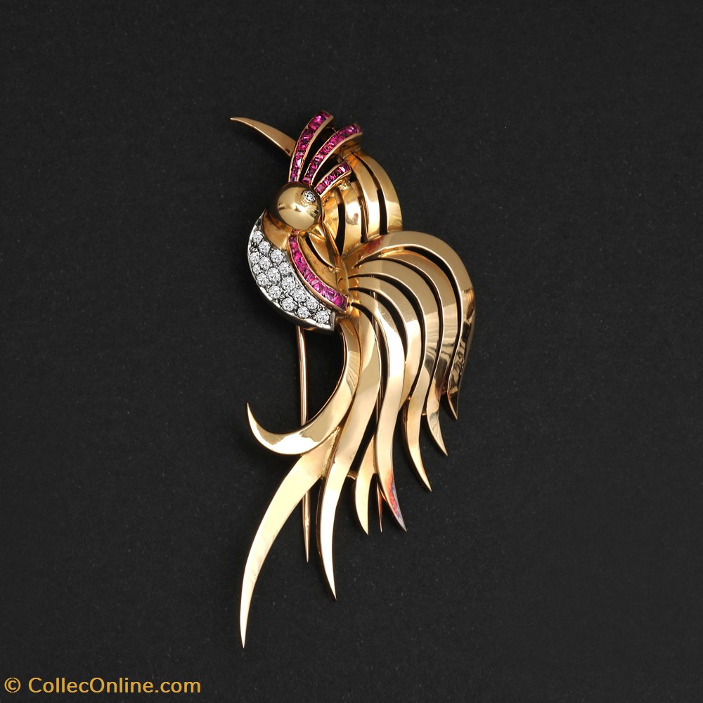 bijoux horlogerie de poitrine paradise bird