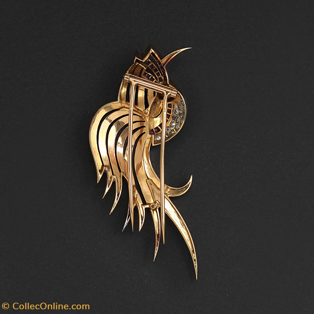 bijoux horlogerie de poitrine paradise bird
