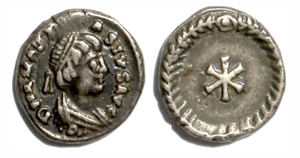 Theoderic - Half-Siliqua - Ravenna munzen barbarische konigreiche bis ostgotisches konigreich theoderic half siliqua ravenna