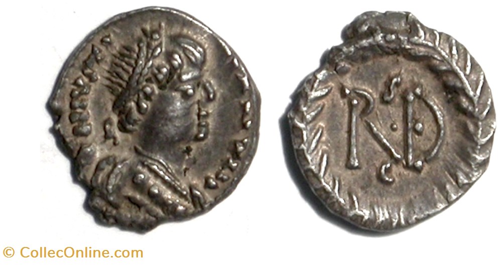 munzen barbarische konigreiche bis ostgotisches konigreich witiges quarter siliqua ravenna