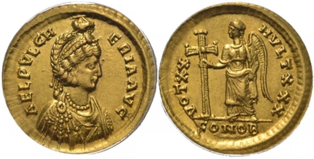 Pulcheria munzen barbarische konigreiche bis pulcheria