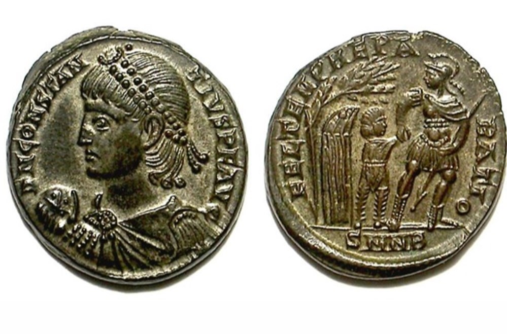 Nicomedia - FEL TEMP REPARATIO - Half-Maiorina munzen antike bis romische imperial und republik nicomedia fel temp reparatio half maiorina